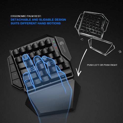 GameSir Z2 Gamepad Wireless Keypad DPI Mouse Combo Single Hand Keyboard For PUBG FPS Games Controllers